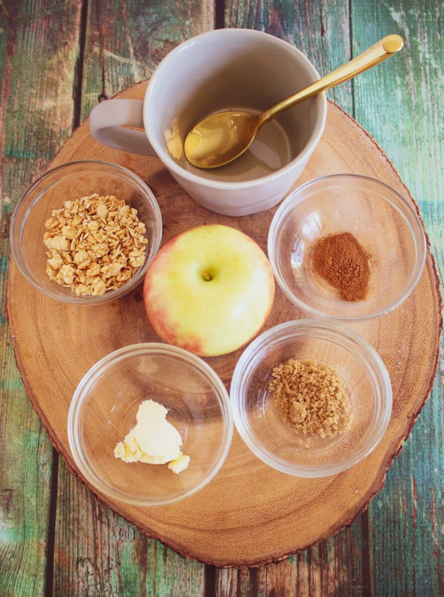 Vegan Caramel Apple Microwave Mug