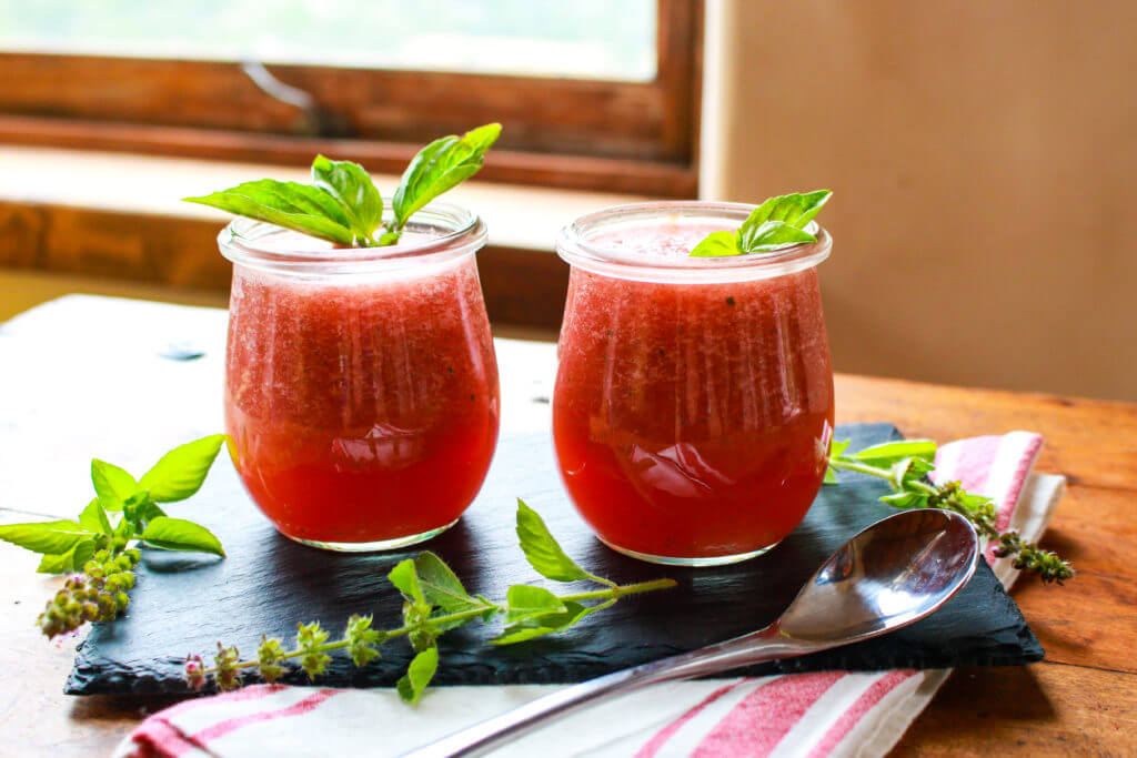 Watermelon Basil Slushie (Vegan, Gluten-Free)
