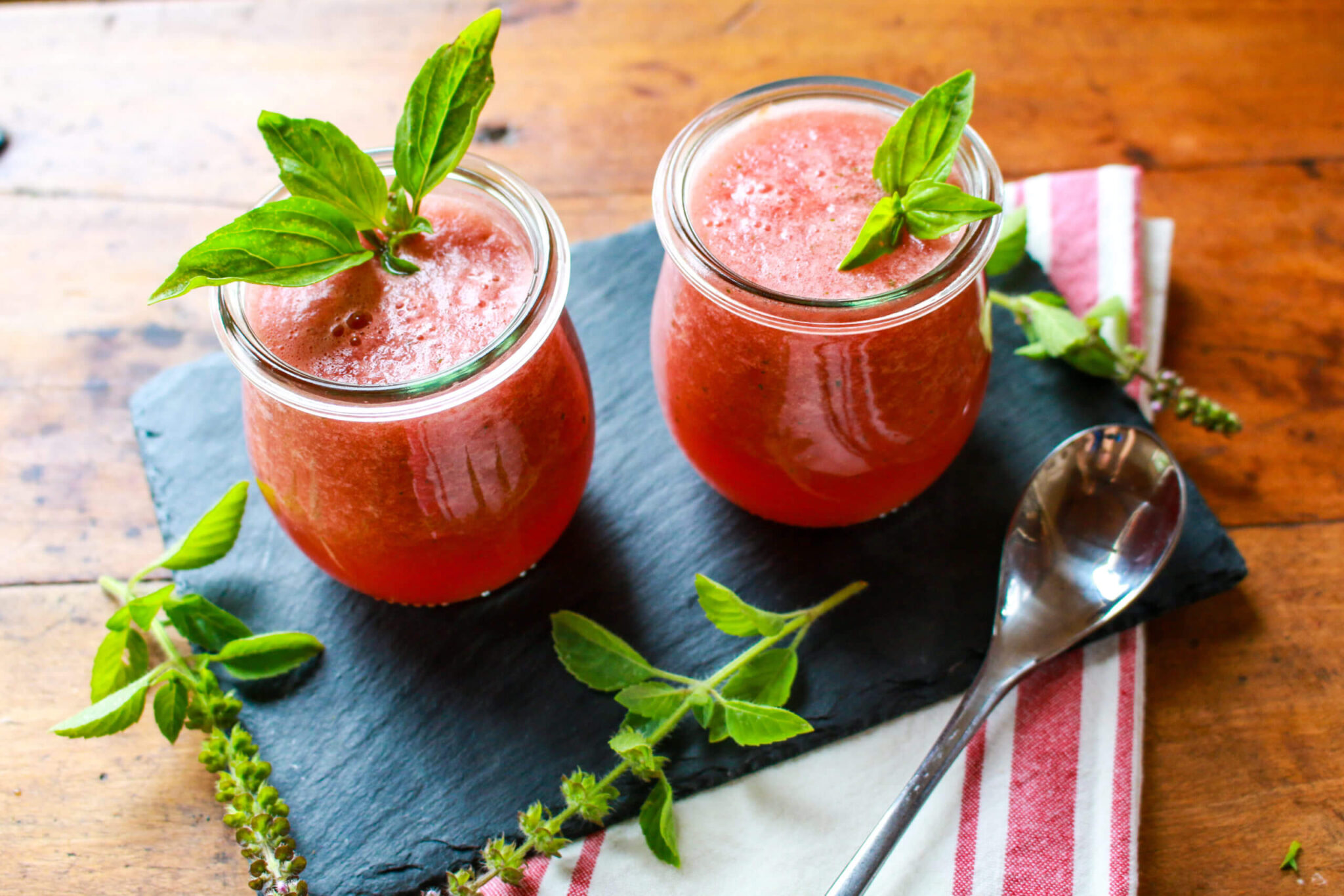 Watermelon Basil Slushie (Vegan, Gluten-Free)