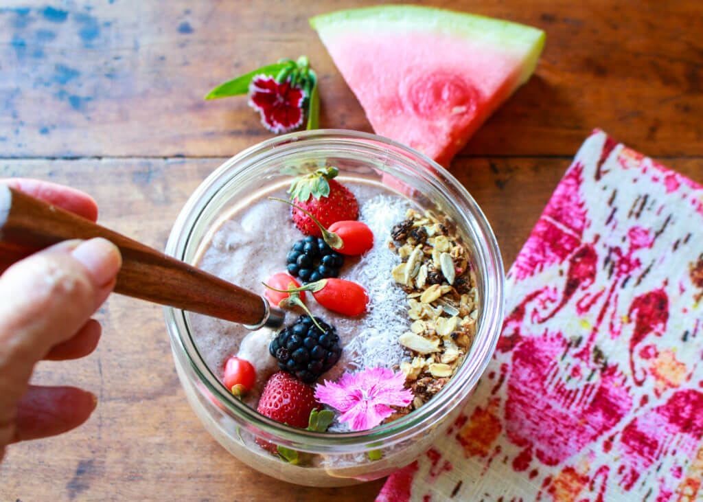 Watermelon Chia Ginger Smoothie Bowl
