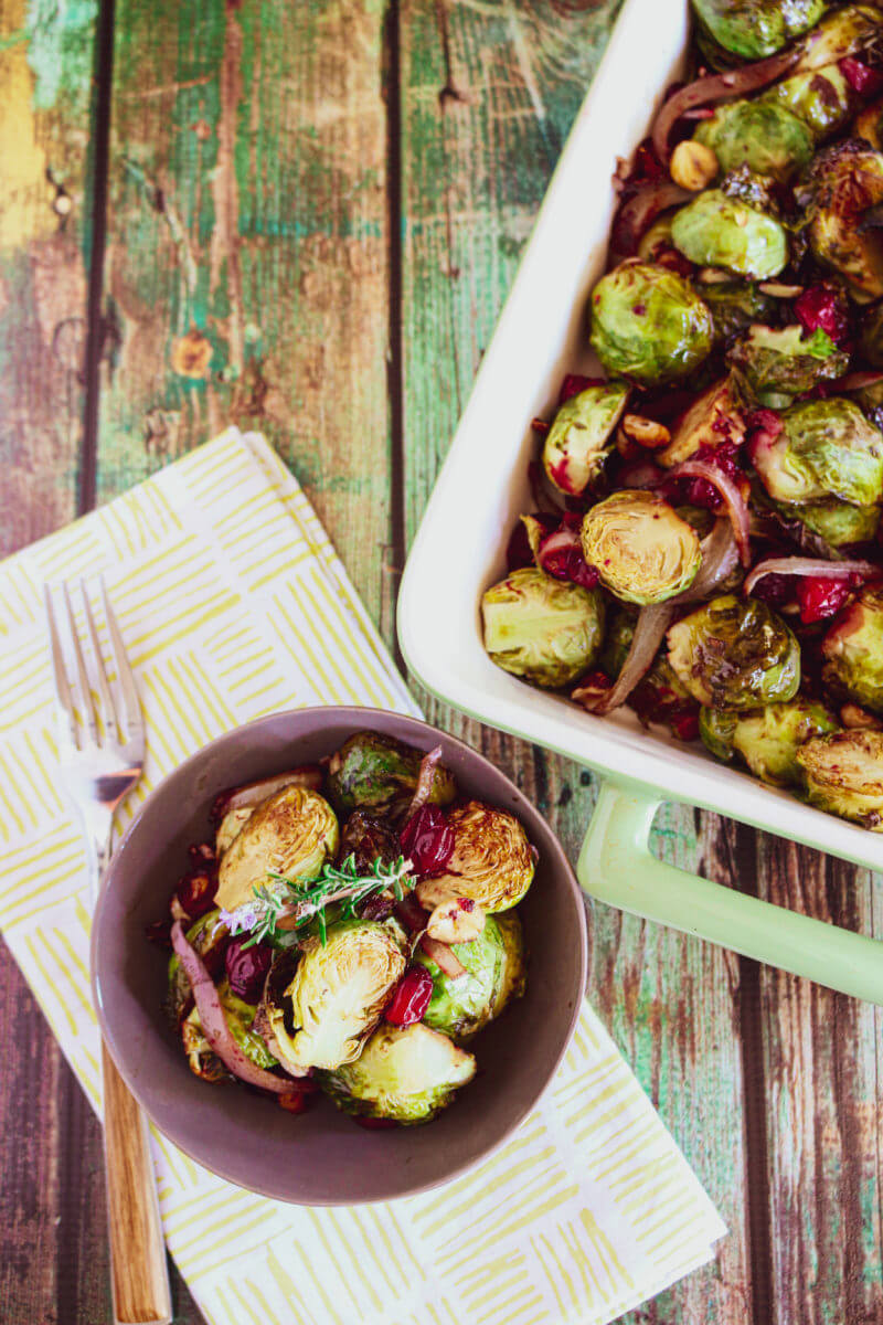 Maple and Balsamic Roasted Brussels Sprouts (Vegan, Gluten