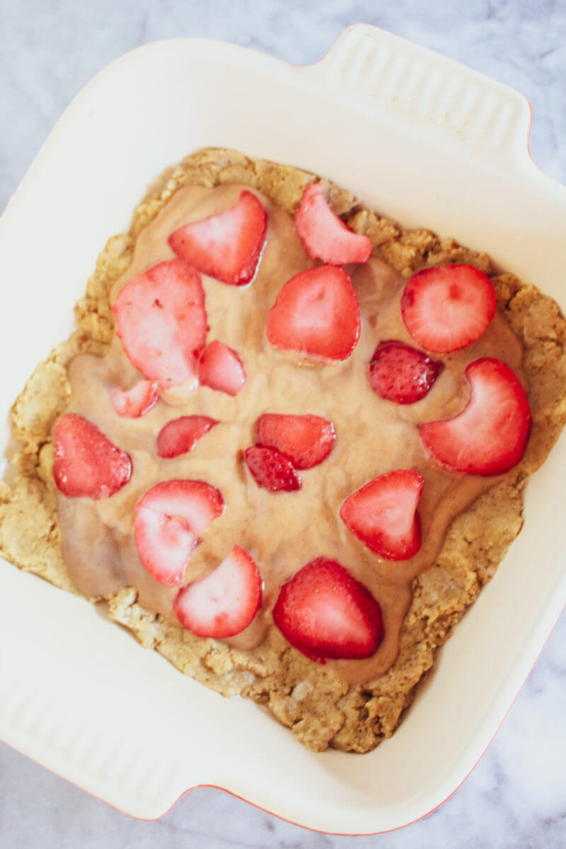 Strawberry Blondies with Coconut