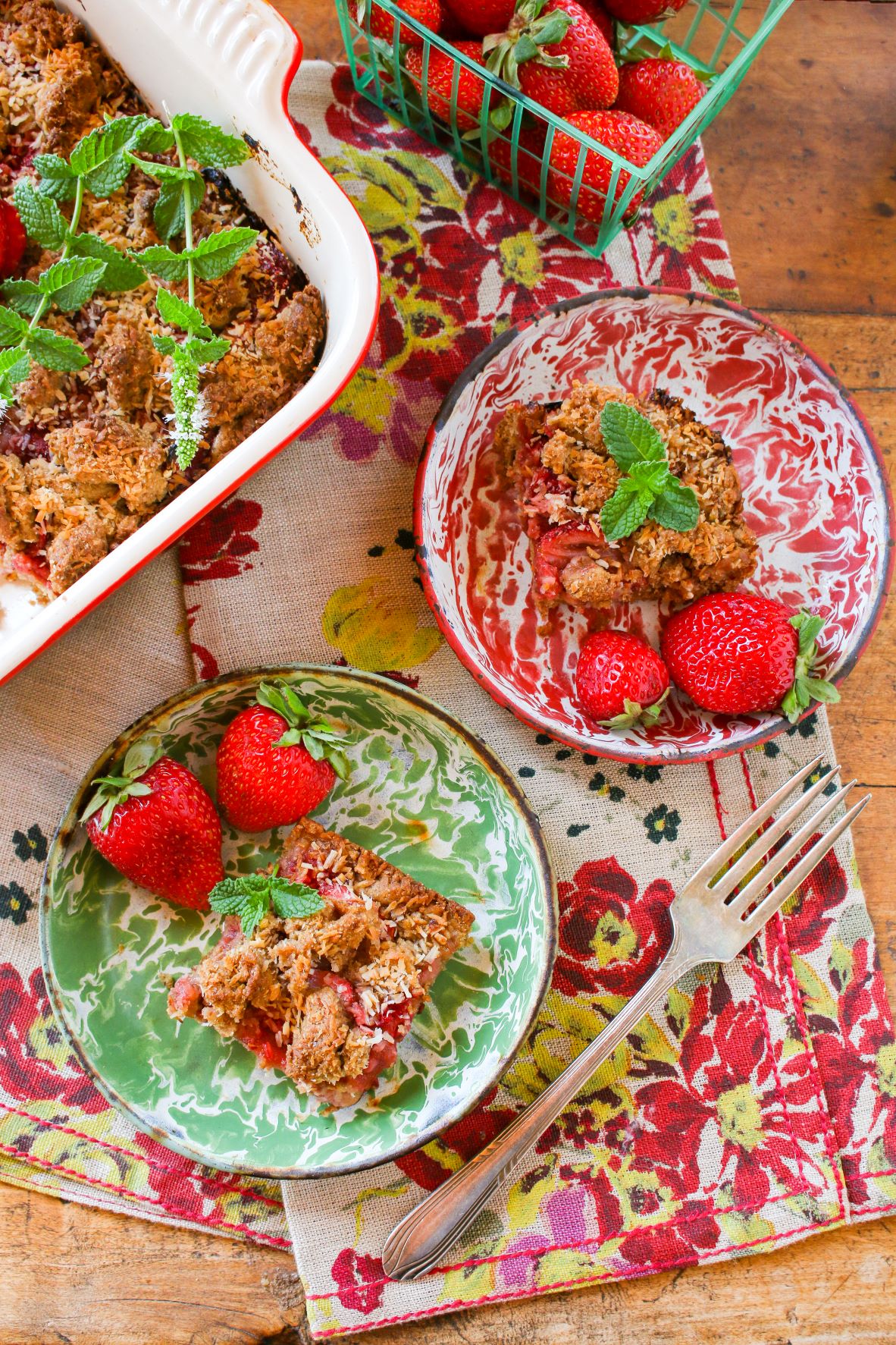 Strawberry Blondies with Coconut