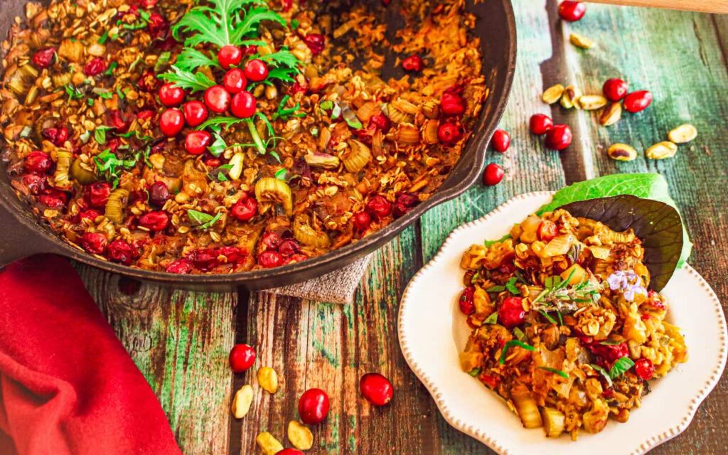 Cranberry Oat Pilaf