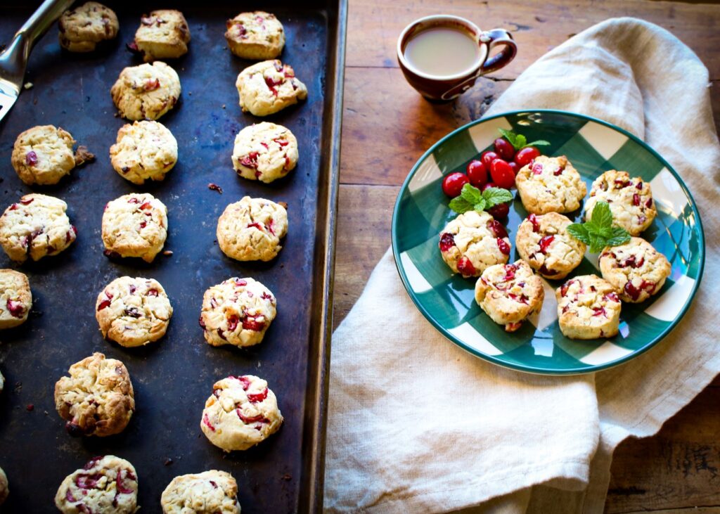 Cranberry Orange Shortbread Cookies