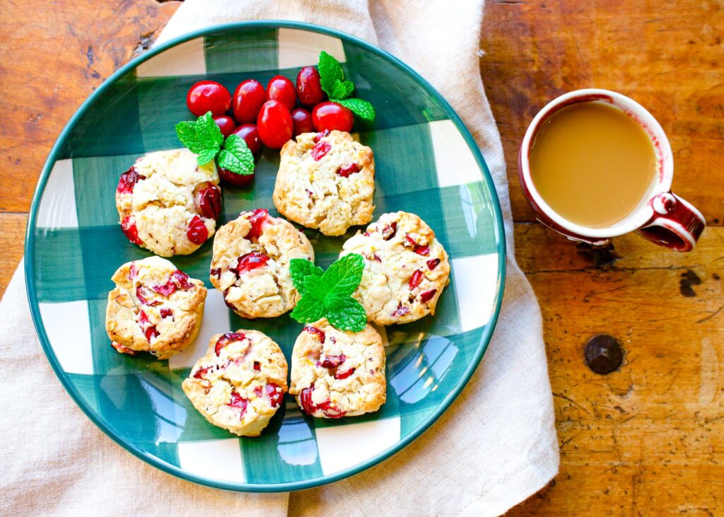 Cranberry Orange Shortbread Cookies