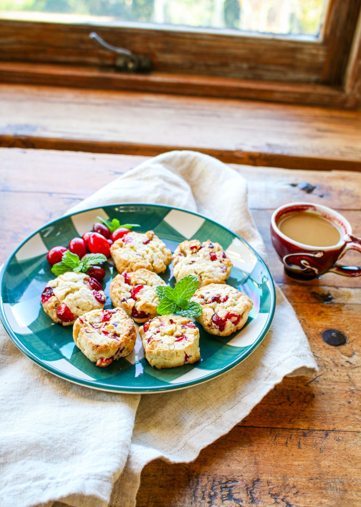 Cranberry Orange Shortbread Cookies