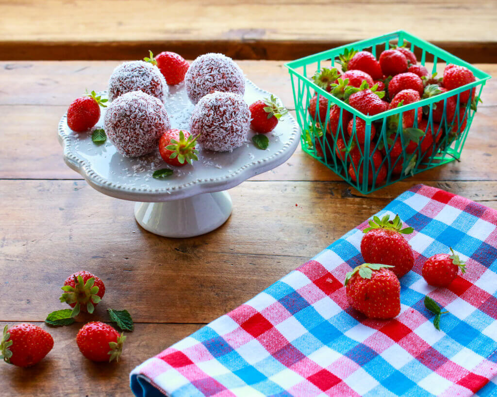 Kids Strawberry Coconut Energy Bites