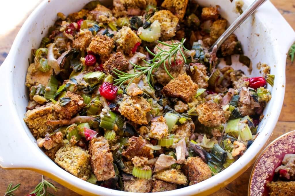 Rosemary Cranberry Cornbread Stuffing