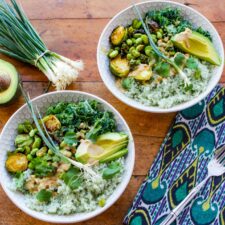 Jade Edamame Brussels Sprout Rice Bowl-image
