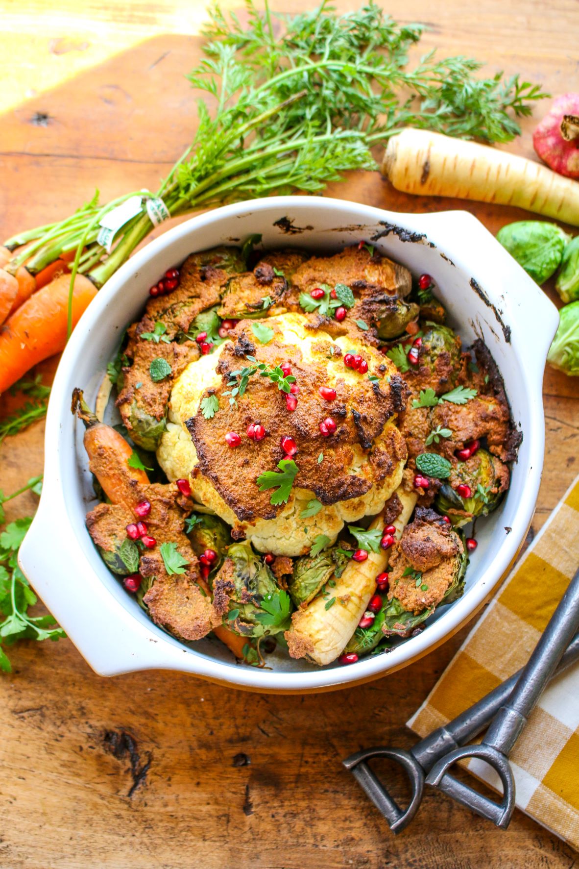 Roasted Tahini-Smothered Winter Vegetables