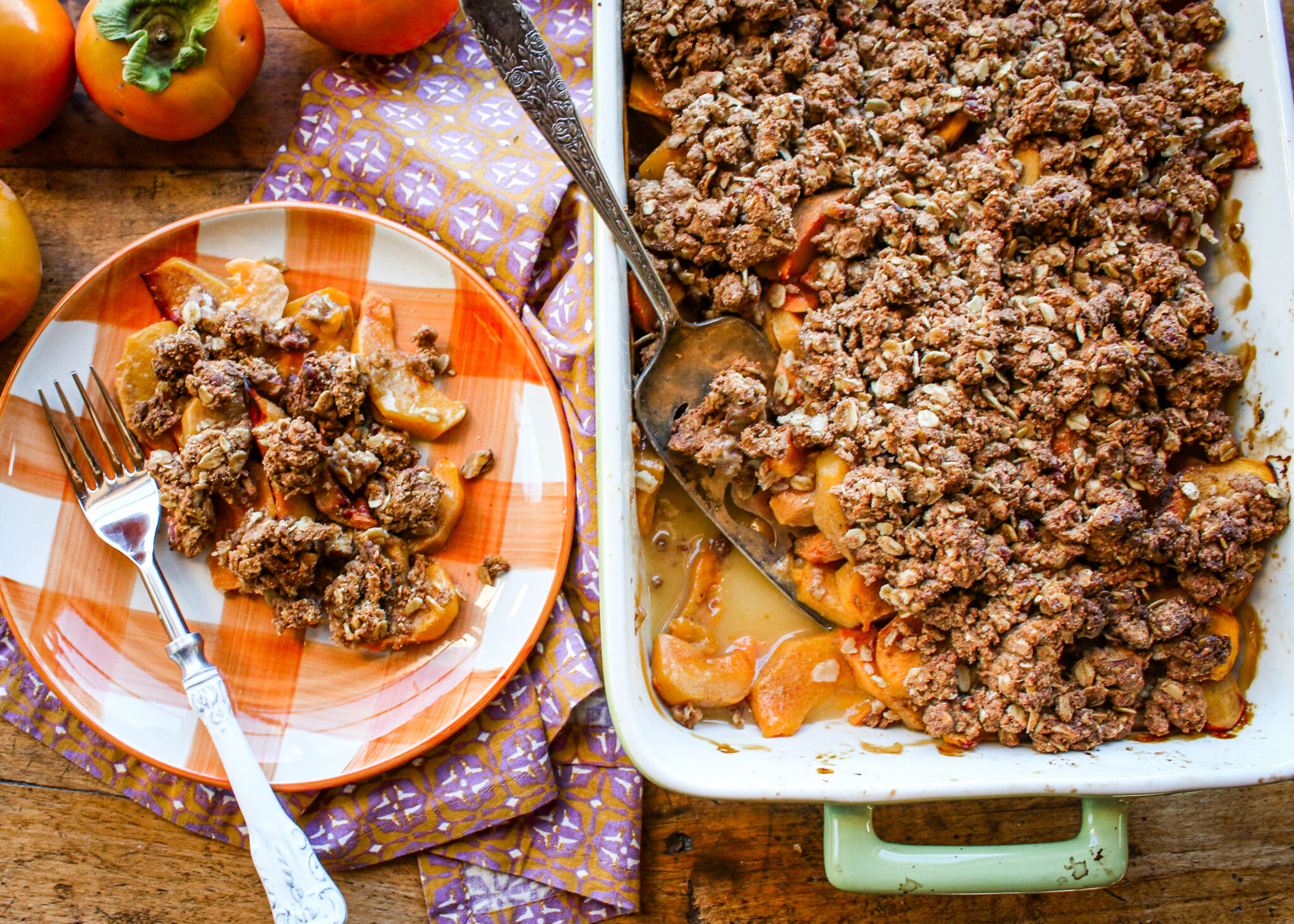 Wholesome Persimmon Oat Crumble